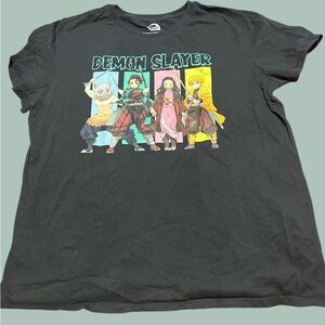 Demon Slayer Kids Black T-Shirt- Size XL
